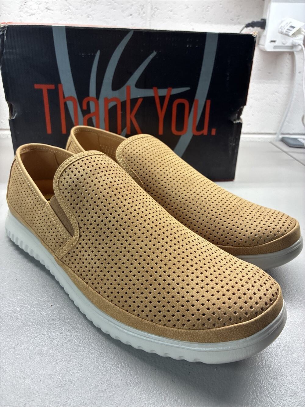 DEER STAGS MONTAUK TAN BFVG Size 11.5 Taille Supro Inside 703022235473 New Box